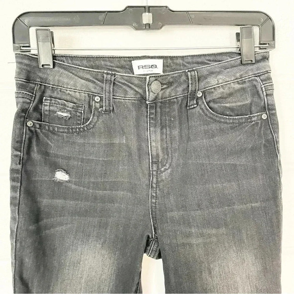 RSQ Girlfriend Gray Distressed Jeans Girls Size 12 - Picture 3 of 9